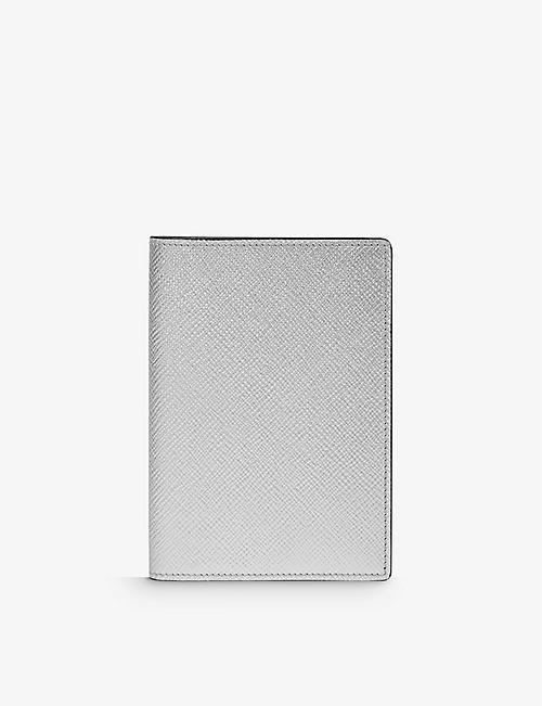SMYTHSON: Grained leather passport cover