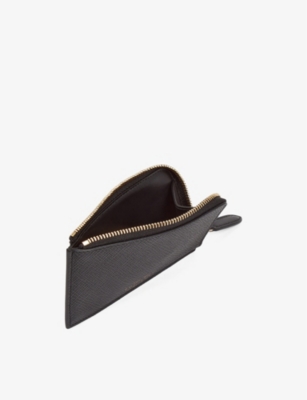 SMYTHSON: Panama logo-embossed four-card leather coin purse