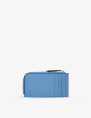 SMYTHSON: Panama logo-embossed four-slot leather coin purse