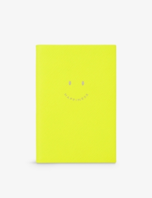 Smythson Leather Chelsea Happiness Notebook - Yellow - One Size