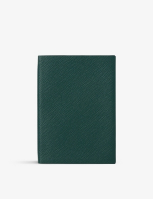 Smythson Emerald Soho Leather Notebook 