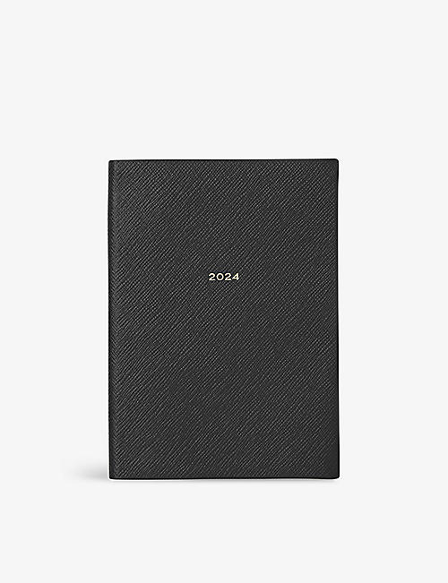 SMYTHSON: 2024 Soho Daily crossgrain-leather diary 19.6cm x 14cm