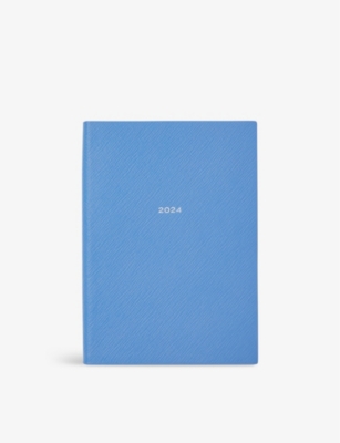 SMYTHSON - 2024 Panama Wafer leather weekly diary 7cm x 10cm