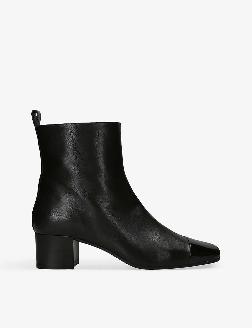 Shop Carel Women's Black Estime Patent-toe Leather Ankle Boots