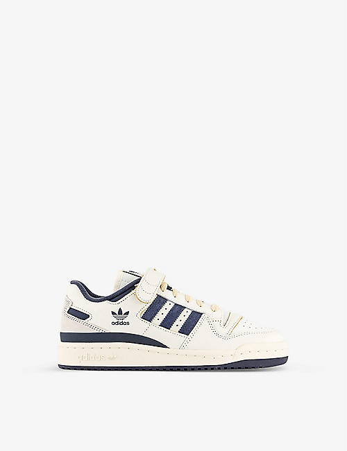 ADIDAS: Forum 84 brand-stripe leather low-top trainers
