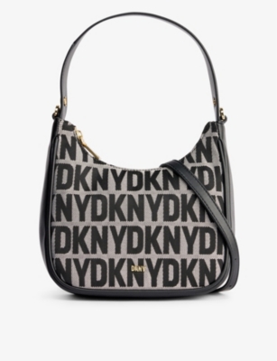 DKNY Carol Logo Print Tote Bag, Chino/Truffle