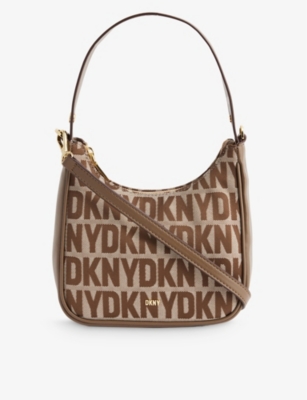 Dkny Bryant monogram-print Crossbody Bag - Brown