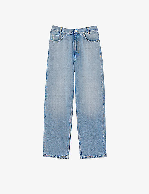 SANDRO: Bibi straight-leg low-rise jeans