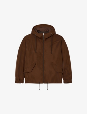 SANDRO: Windbreaker regular-fit hooded shell jacket