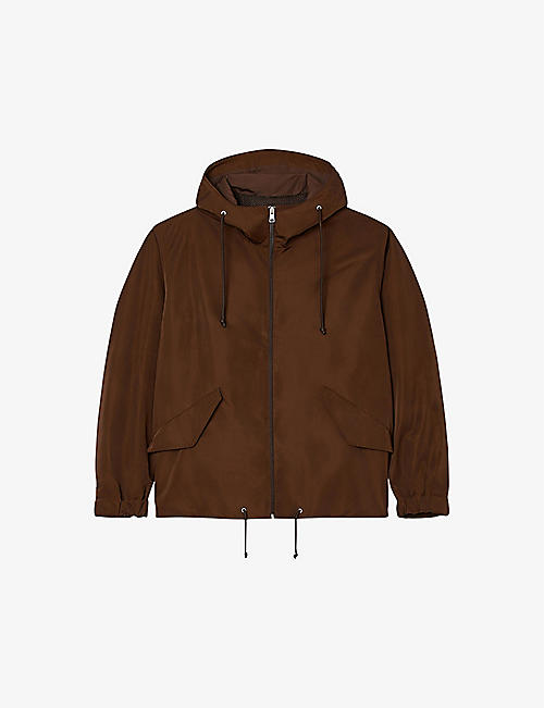 SANDRO: Windbreaker regular-fit hooded shell jacket