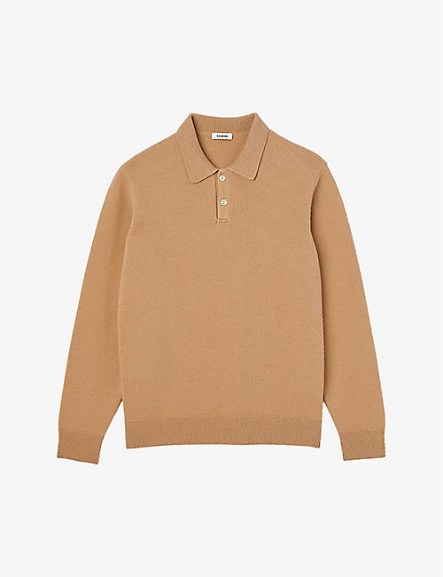 SANDRO: Nelson regular-fit wool and cashmere-blend polo