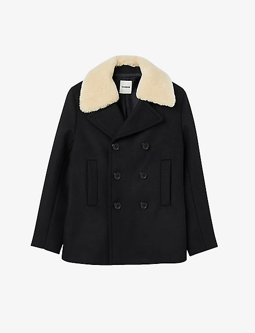 SANDRO: Drawstring-hood quilted cotton-blend parka jacket