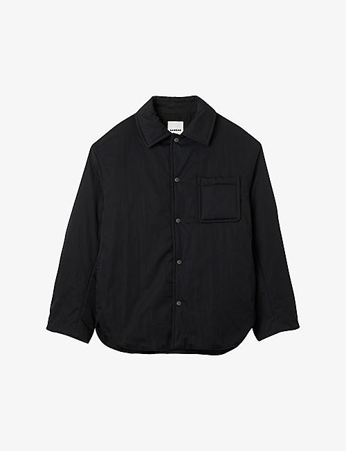 SANDRO: Patch-pocket relaxed-fit quilted cotton overshirt