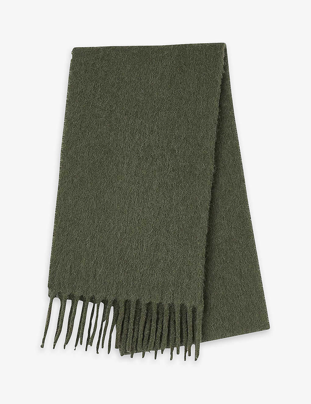 Sandro Fluffy Scarf In Verts