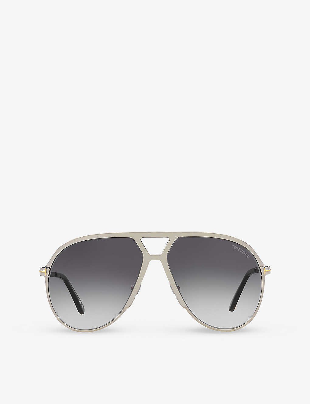 Tom Ford Womens Silver Tr001674 Xavier Aviator-frame Metal Sunglasses