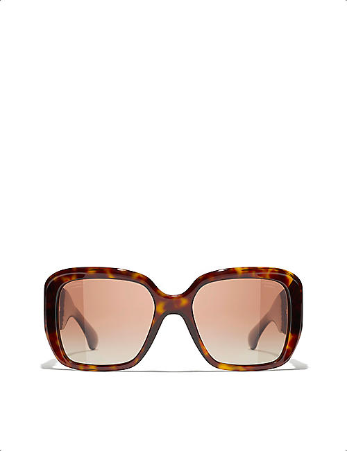 CHANEL: CH5512 square-frame acetate sunglasses