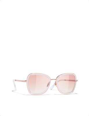 CHANEL: CH4277B square-frame metal sunglasses