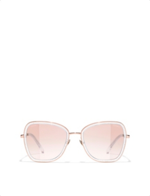 CHANEL: CH4277B square-frame metal sunglasses