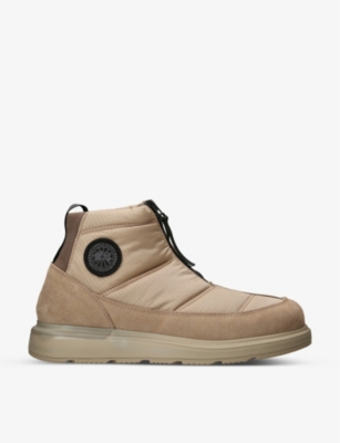CANADA GOOSE: Crofton puffer nylon and suede ankle boots
