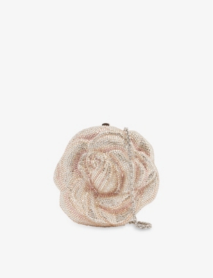 Judith Leiber Couture Crystal-embellished Rose Clutch