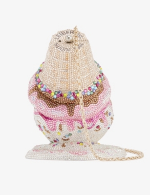 JUDITH LEIBER COUTURE Upside Down Ice Cream brass clutch-bag