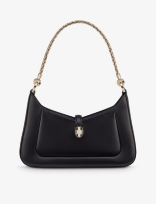 BVLGARI: Serpenti Baia small leather shoulder bag