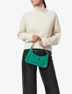 BVLGARI: Serpenti Baia small leather shoulder bag