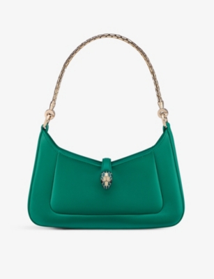 BVLGARI: Serpenti Baia small leather shoulder bag