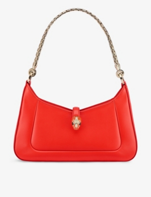 BVLGARI: Serpenti Baia small leather shoulder bag