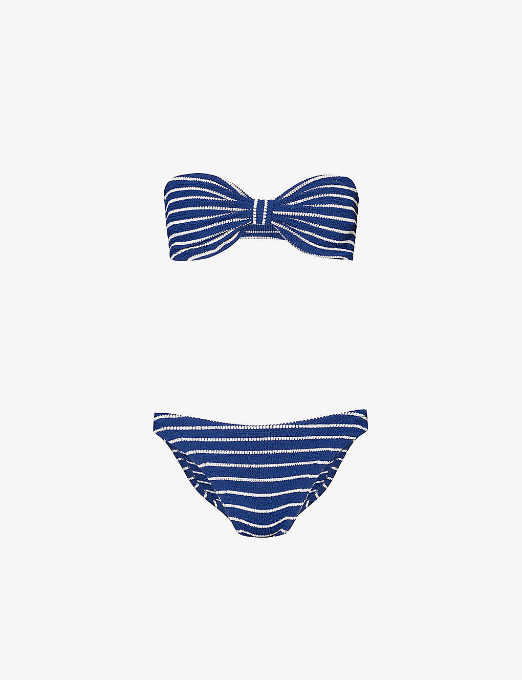 Hunza G Stripe-pattern Slim-fit Bikini In Navy/white