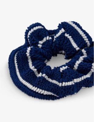 HUNZA G: Ruched stretch-woven scrunchie