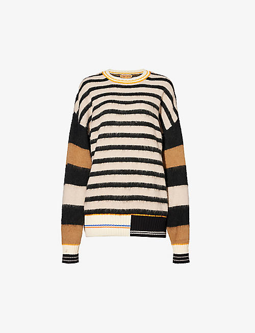 STINE GOYA: Striped relaxed-fit knitted jumper