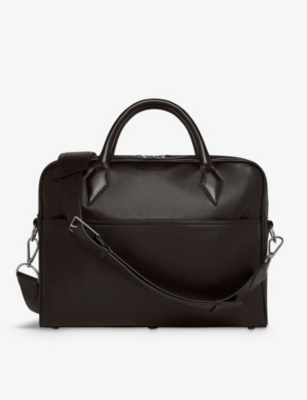 M TIER Closer Slim leather briefcase Selfridges