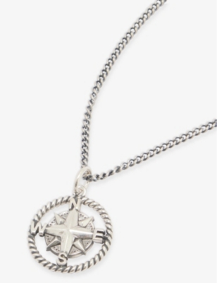Serge Denimes Mens Silver Journey Sterling-silver Pendant Necklace In Silver