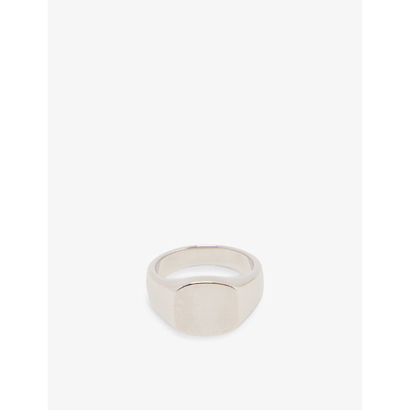 Serge Denimes Mens Silver Signet Polished Sterling-silver Ring