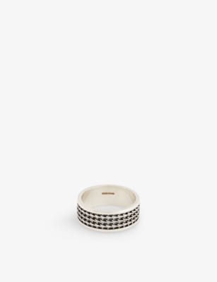 SERGE DENIMES: Kusari geometric-pattern sterling-silver ring