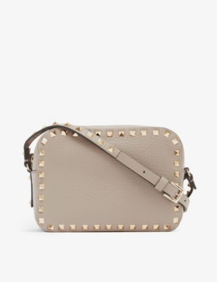 Valentino garavani 'Rockstud' crossbody bag Beige Leather ref