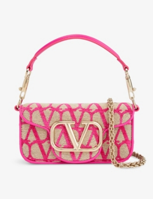 Loco Small Embellished Shoulder Bag in Pink - Valentino Garavani