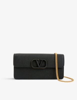 VALENTINO GARAVANI: VLOGO detachable-chain leather shoulder bag