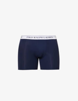 POLO RALPH LAUREN: Branded-waistband pack of three stretch-cotton boxer briefs