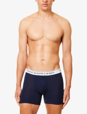 POLO RALPH LAUREN: Branded-waistband pack of three stretch-cotton boxer briefs