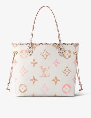 Louis Vuitton Neverfull MM Pink in Coated Canvas with Gold-tone - US