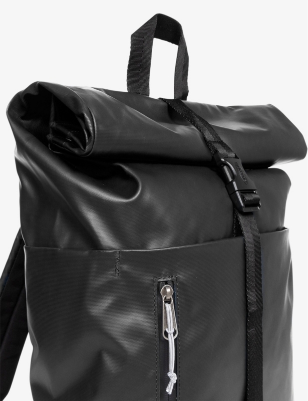 Roll Up logo-patch shell backpack