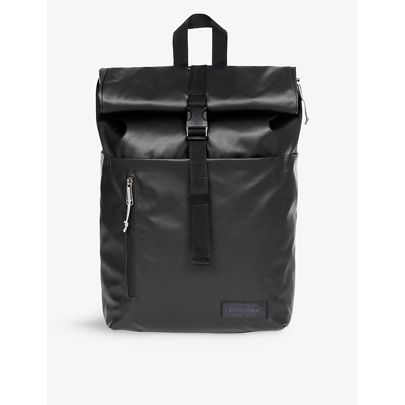 Eastpak Mens Tarp Black Roll Up Logo-patch Shell Backpack