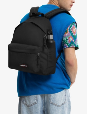 Shop Eastpak Padded Pak'r Logo-patch Woven Backpack In Black