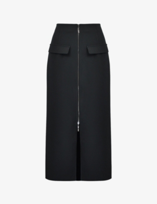 RO&ZO - Zip-front utility-pocket stretch-woven midi skirt | Selfridges.com