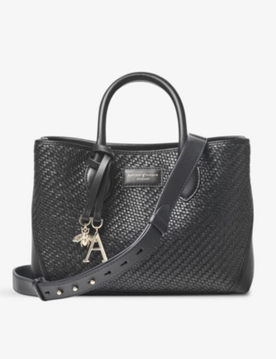 ASPINAL OF LONDON: London medium interwoven leather tote bag