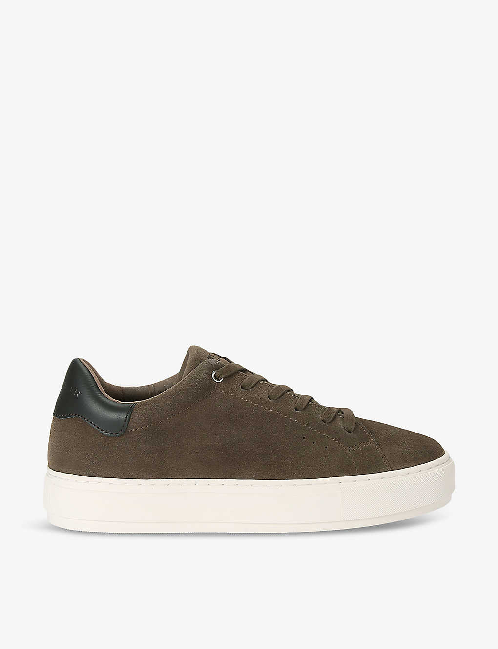 Shop Kurt Geiger Laney2 Platform-sole Suede Low-top Trainers In Taupe