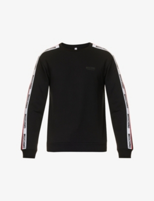 Moschino black outlet tape sweatshirt