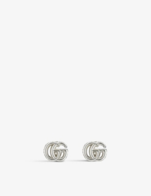 GUCCI: GG Marmont sterling-silver stud earrings